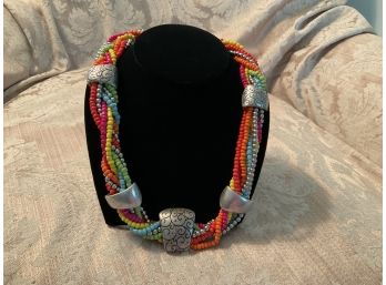Multicolored Beaded Necklace - Lot #6