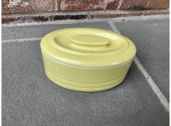 Lime Colored Covered Kitchen Container By Hall China Co.