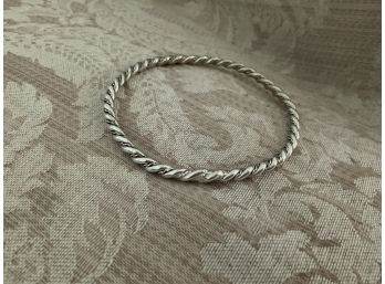 Vintage Sterling Silver Braided Bangle Bracelet - Lot #8