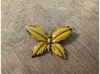 Cheery Yellow Butterfly Pin - Lot #23