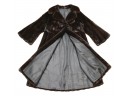 Womens Classic Notch Collar Long Mink Mahogany Coat