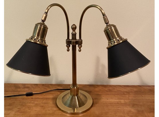 Two Arm Brass Desk Lamp