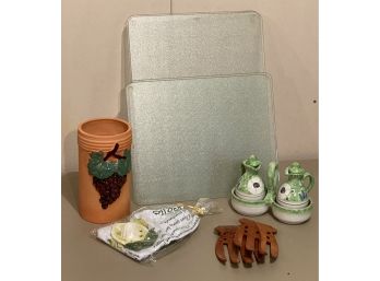 Glass Cutting Board And Kitchen Accessories