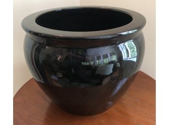 Black Ceramic Planter