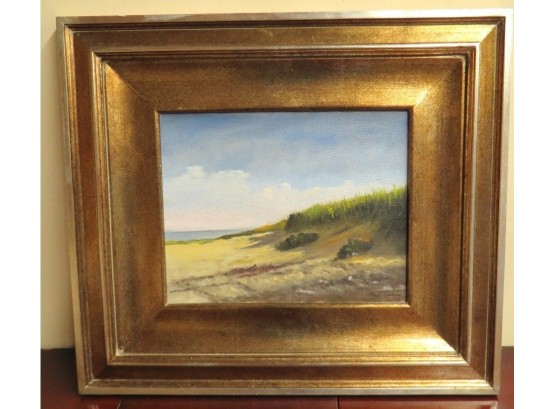 Oil On Canvas - Mark Simmons Highland NY 'Sand & Shadow', Beautiful Gilt Frame, Very Nice Painting