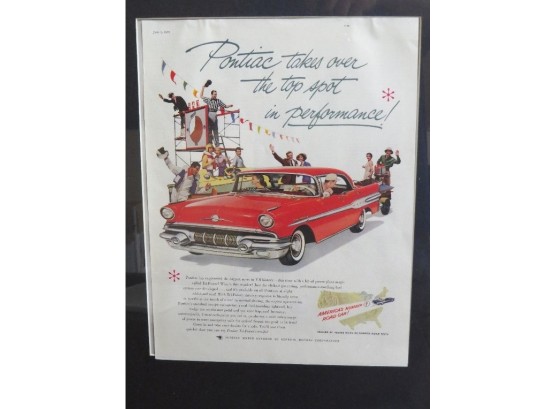 1957 Pontiac Framed Magazine Advertisement