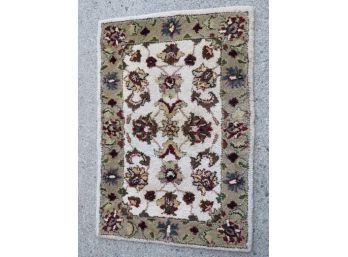 Floral Pattern Indian Or Pakistani Style Throw Rug 2ft X 3ft