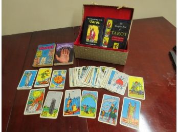 Full Deck Of Vintage Tarot Cards Plus Books On How To Play Them & Palmistry