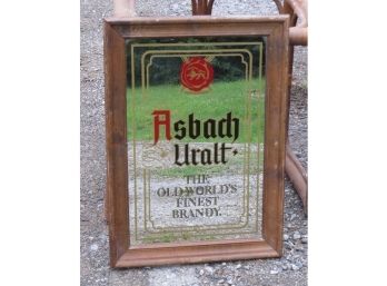 Asbach Uralt Worlds Finest Brandy Advertising Bar Mirror