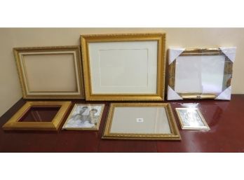 Great Lot Of 7 Gilt Decorated Artists Frames For Paintings, Etc.