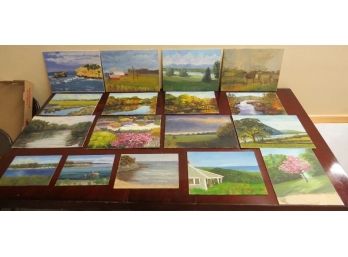 Mixed Lot Of Oil On Board Paintings By Karen Markeloff, Poughkeepsie NY - Unsigned Works