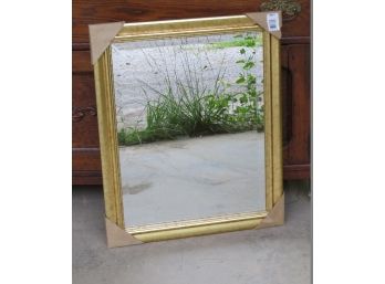 Gilt Framed Decorator Mirror - New - 12.5' X 23.5' In Size.