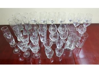 38pc Mixed Lot Of Bar Glasses Of All Kinds, Plenty Of Extras For Those Summer Parties