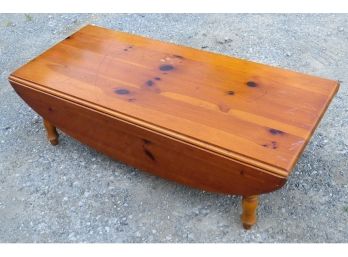 Country Pine Mid-Century Drop Leaf Coffee Table By William Fetner, Inc. Of Hamlet, North Carolina