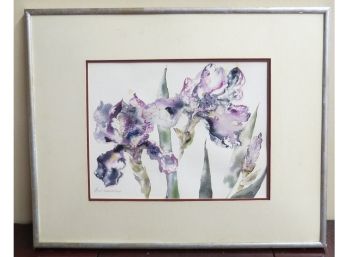 Berryl Maddalena Signed Watercolor Floral, 16' X 20' In Size
