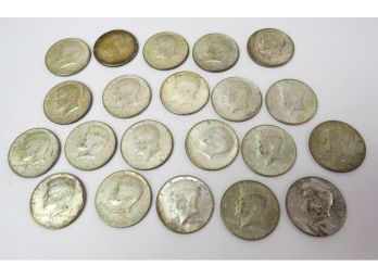 Lot Of 21 Kennedy 40 Percent Silver Halves - 1965-1969.