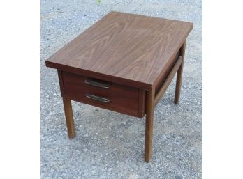 Danish Modern Style Lane Formica Laminate Top End Table Or Side Table