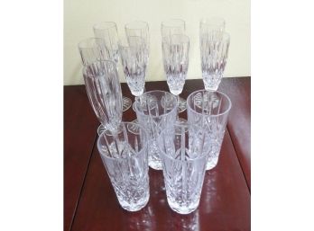 13pc Champagne Flutes & Highball Glasses Including Old Dublin By Mikasa
