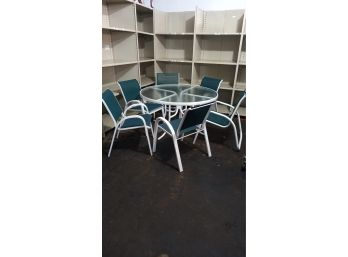 Patio Set With 6 Chairs And Glass Top