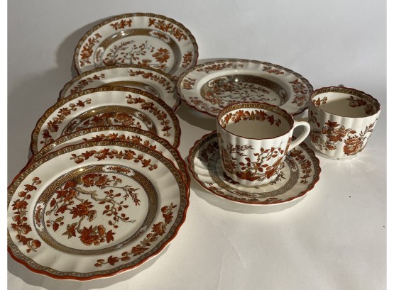 Ten Pieces Of Copeland India Tree Dishes