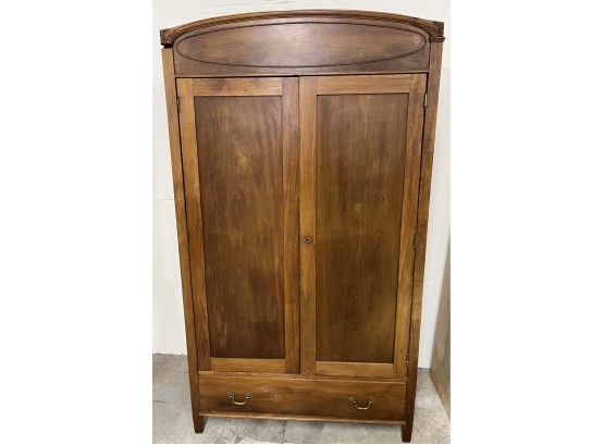 Two Door Walnut Art Nouveau Cabinet