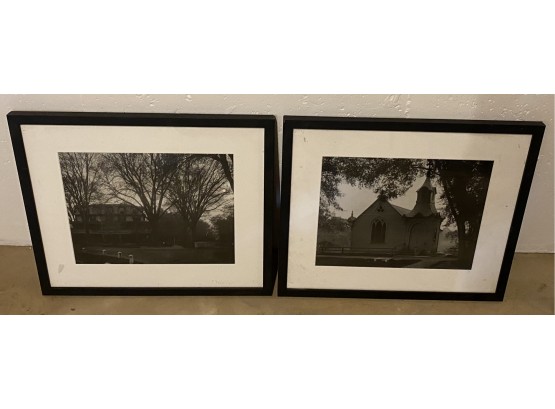 Two Framed Black And White Photographs