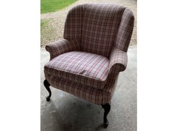 100 Year Old Chair With Plaid Upholstery