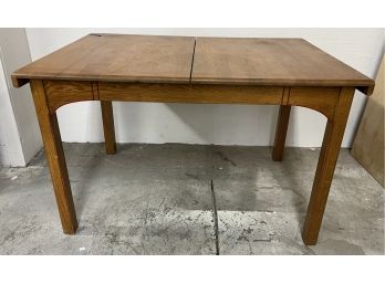 1950s Oak Kitchen Table With Two Leaves