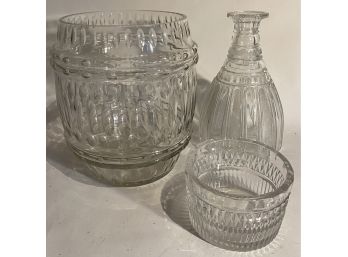 Three Pieces Of Clear Glass