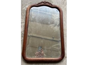 Circa 1920s Oak Beveled Mirror
