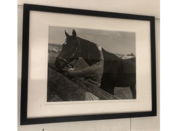 Framed Photograph Of Horse And Rider