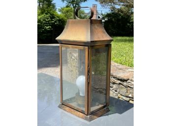 A Copper Wall Lantern - Indoor Or Outdoor