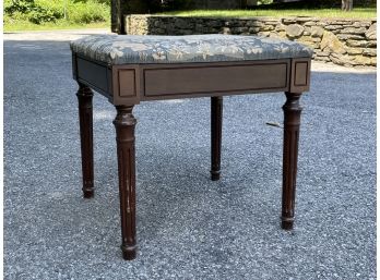A Tapestry Covered Vanity Seat