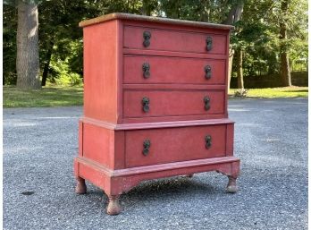 A Vintage Chinoiserie Night Stand Or Petite Chest Of Drawers