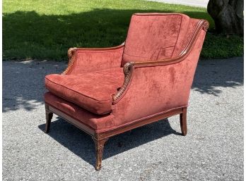 A 1920's Velvet Covered Arm Chair