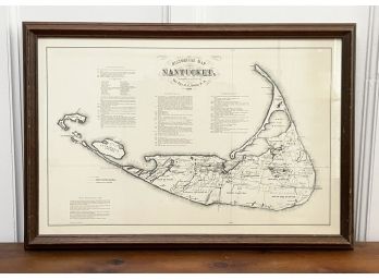 A Vintage Map Of Nantucket - 1974 Edition Print