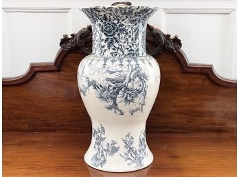 Magnificent And Large British Ceramic Royal Doulton Vase, 1890's