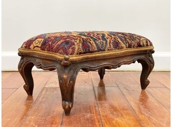 An Antique Tapestry Covered Footstool