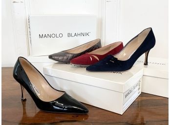 Four Pair Ladies' Manolo Blahnik Shoes