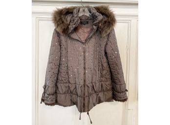 A Glam Ladies' Jacket With Fur Collar