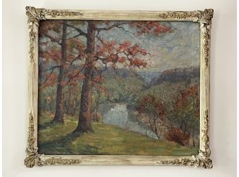An Early 20th Century Oil On Canvas, Unsigned Landscape C. 1900-1930