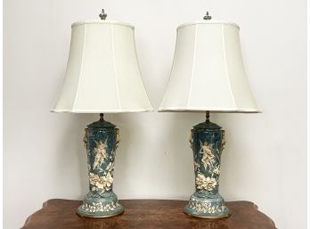 A Pair Of Antique Lamps, C. 1920's