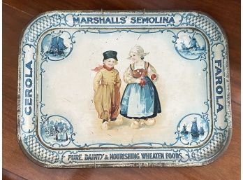 An Antique Advertising Tray - Marshall's Semolina