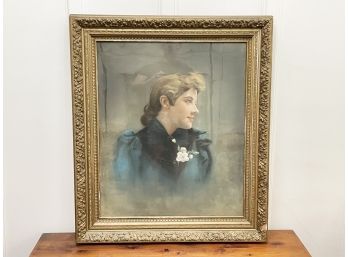 An Antique Pastel, Dated 1892