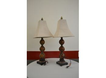 Pair Of Boho Chic Table Lamps