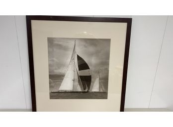 Framed Sail Boats Print - 32'w X 34.5'h