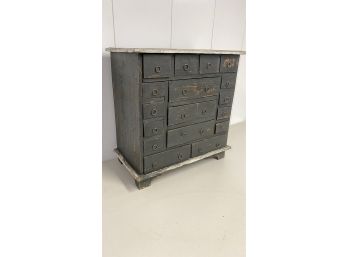 Vintage Multi Drawers Counter Top Apothecary Cabinet - 22'w X 12'd X 22'h