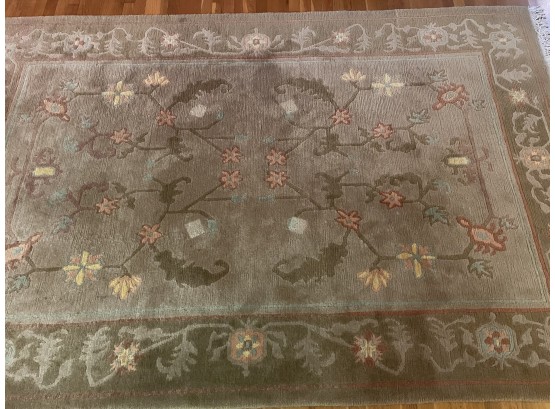 Taupe & Beige Wool Carpet  6' X 9'3'