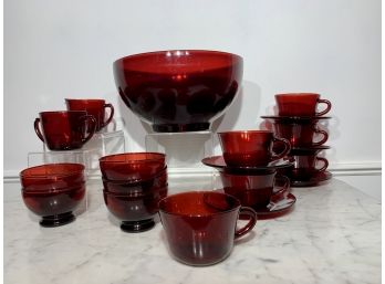 Cranberry Glass Entertaining Collection
