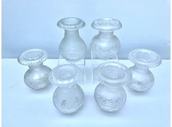 Early 1900s Hand Made Frosted Glass Shades